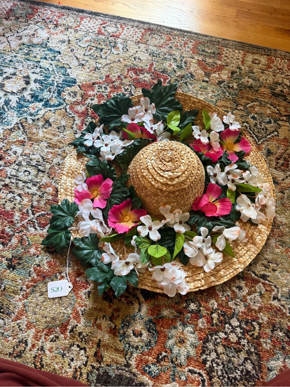 Cottagecore hat with flowers